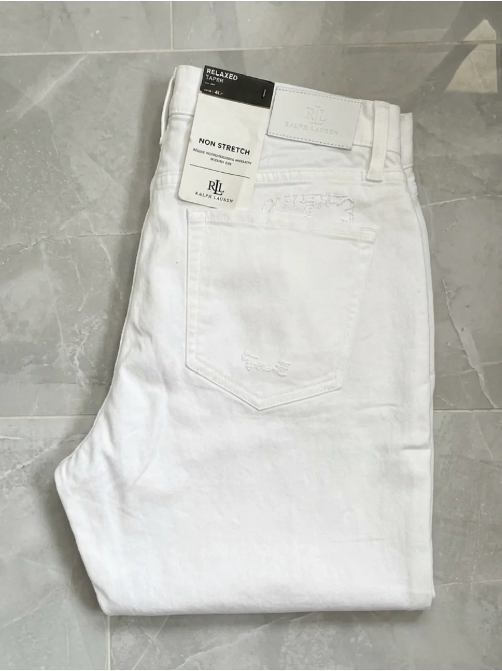 Lauren Ralph Lauren Women’s Non Stretch Jeans Relaxed Taper Embroidered Patches